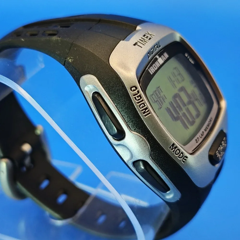 New! Vintage 2001 Timex IronMan 40mm Mens‎ Digital Sport Watch Full Set NOS